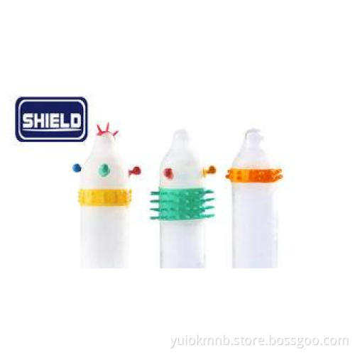 Spike Vibra Lubricated Male Latex Condom Mint Orange With G